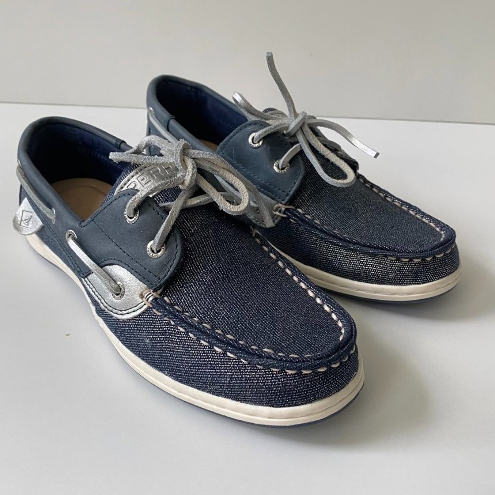 BRAND NEW - Sperry Women's Koifish Sparkle Boat Shoe - Navy & Silver